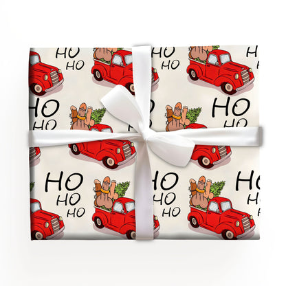 Funny Santa Ho Ho Ho Wrapping Paper