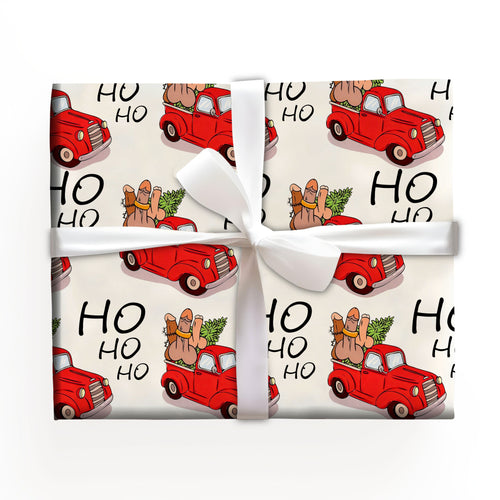 Funny Santa Ho Ho Ho Wrapping Paper