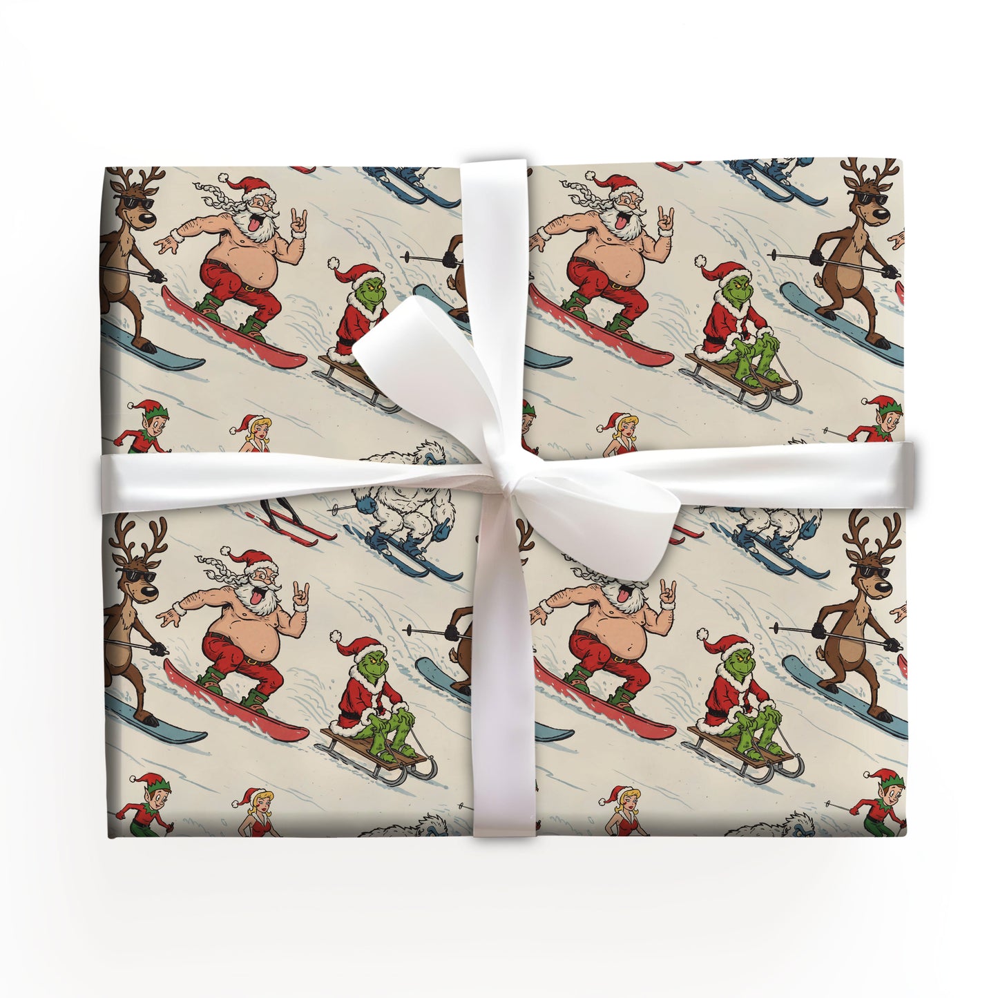 Santa Grinch Wrapping Paper