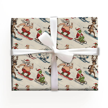 Santa Grinch Wrapping Paper