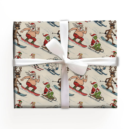 Santa Grinch Wrapping Paper