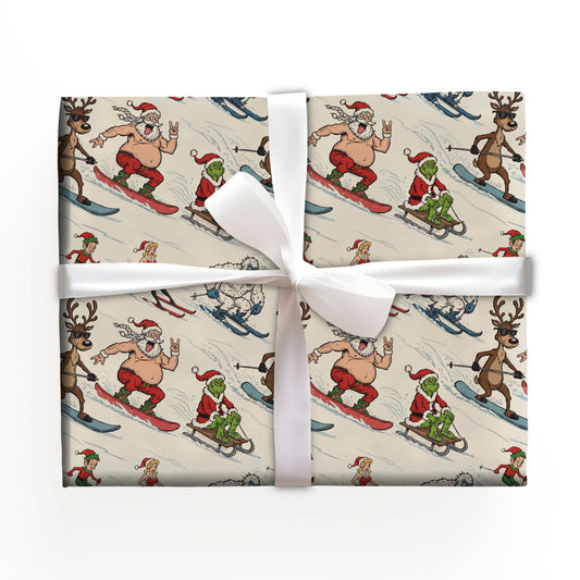 Santa Grinch Wrapping Paper