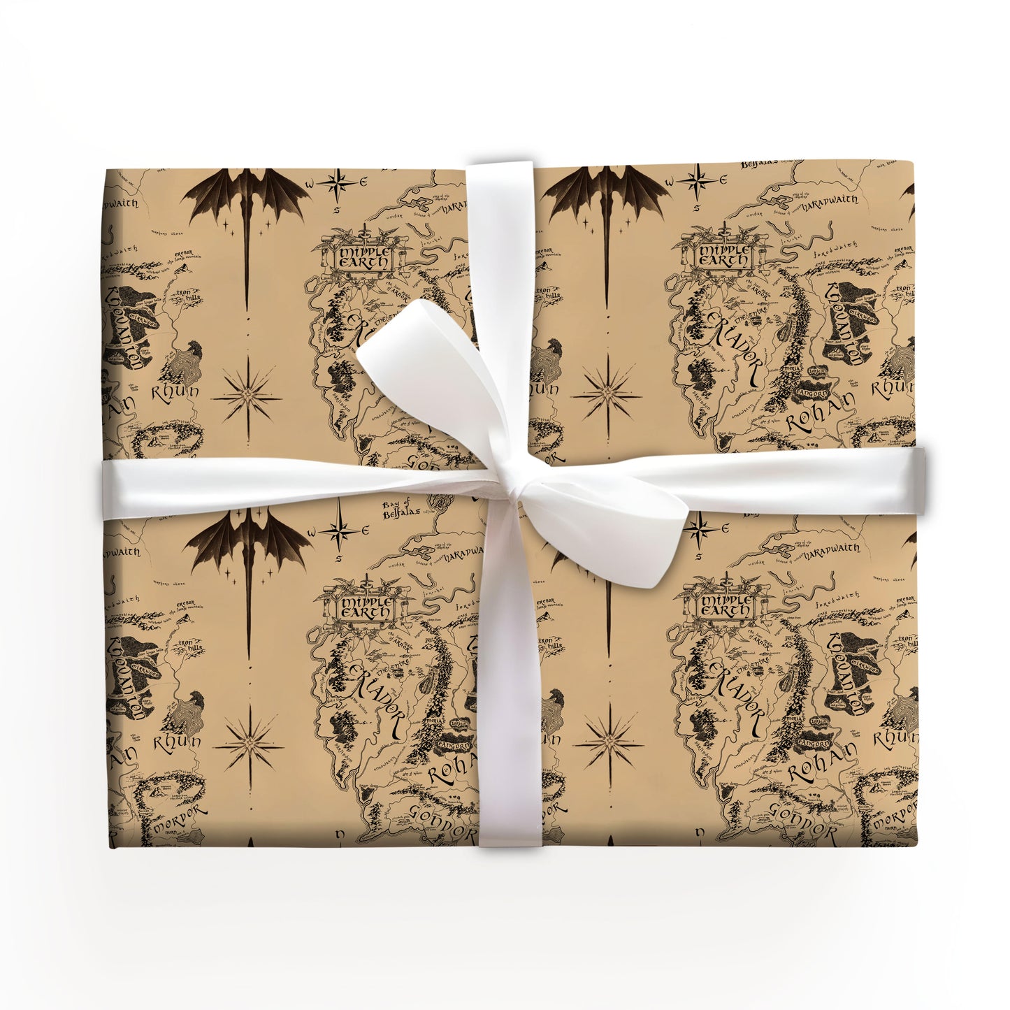 Lord Of The Ring Map Wrapping Paper
