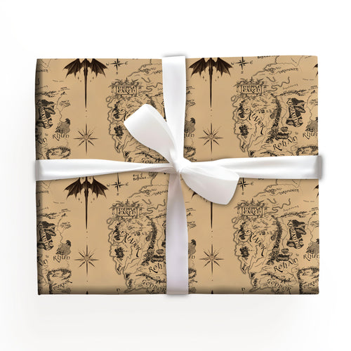 Lord Of The Ring Map Wrapping Paper