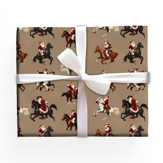 Santa Cowboy Wrapping Paper