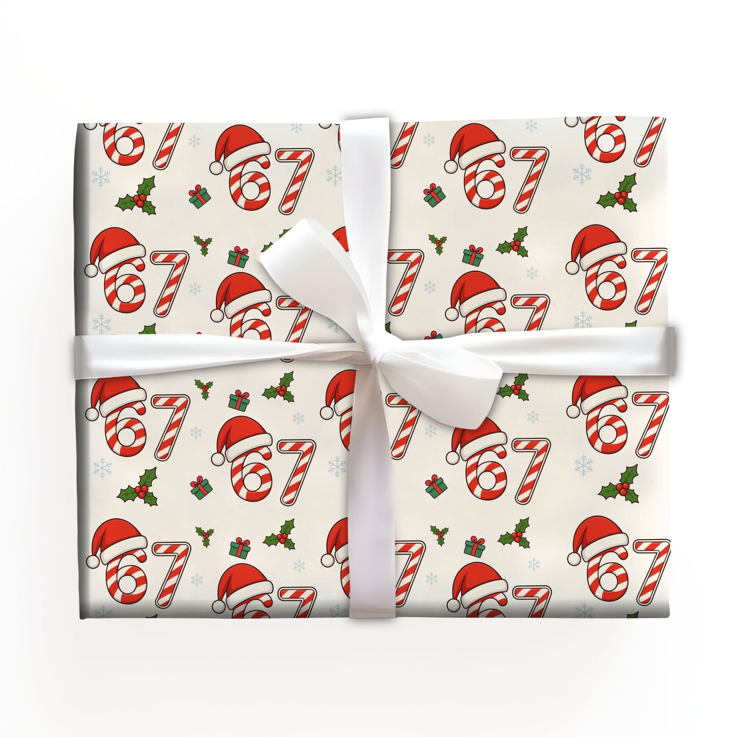 67 Santa Hat Wrapping Paper