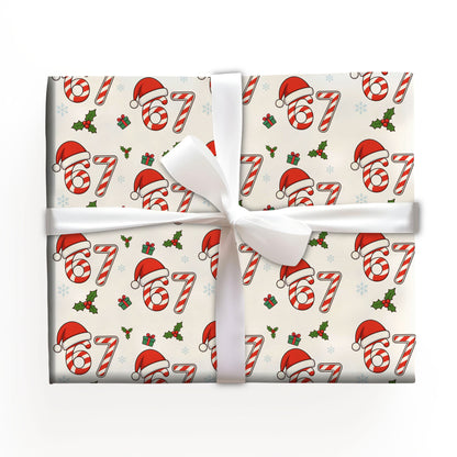 67 Santa Hat Wrapping Paper