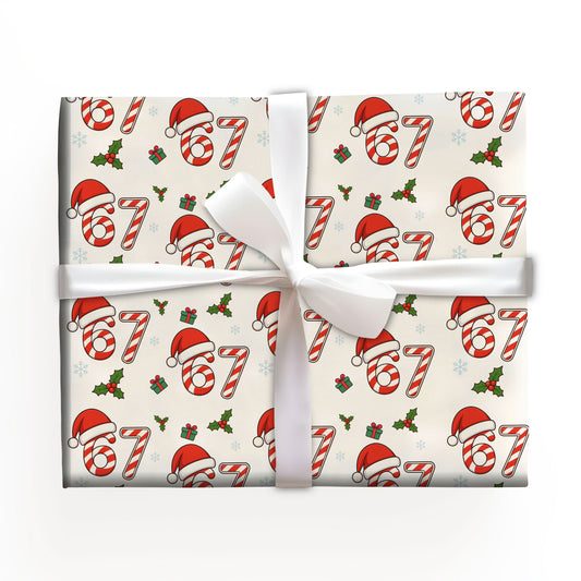 67 Santa Hat Wrapping Paper