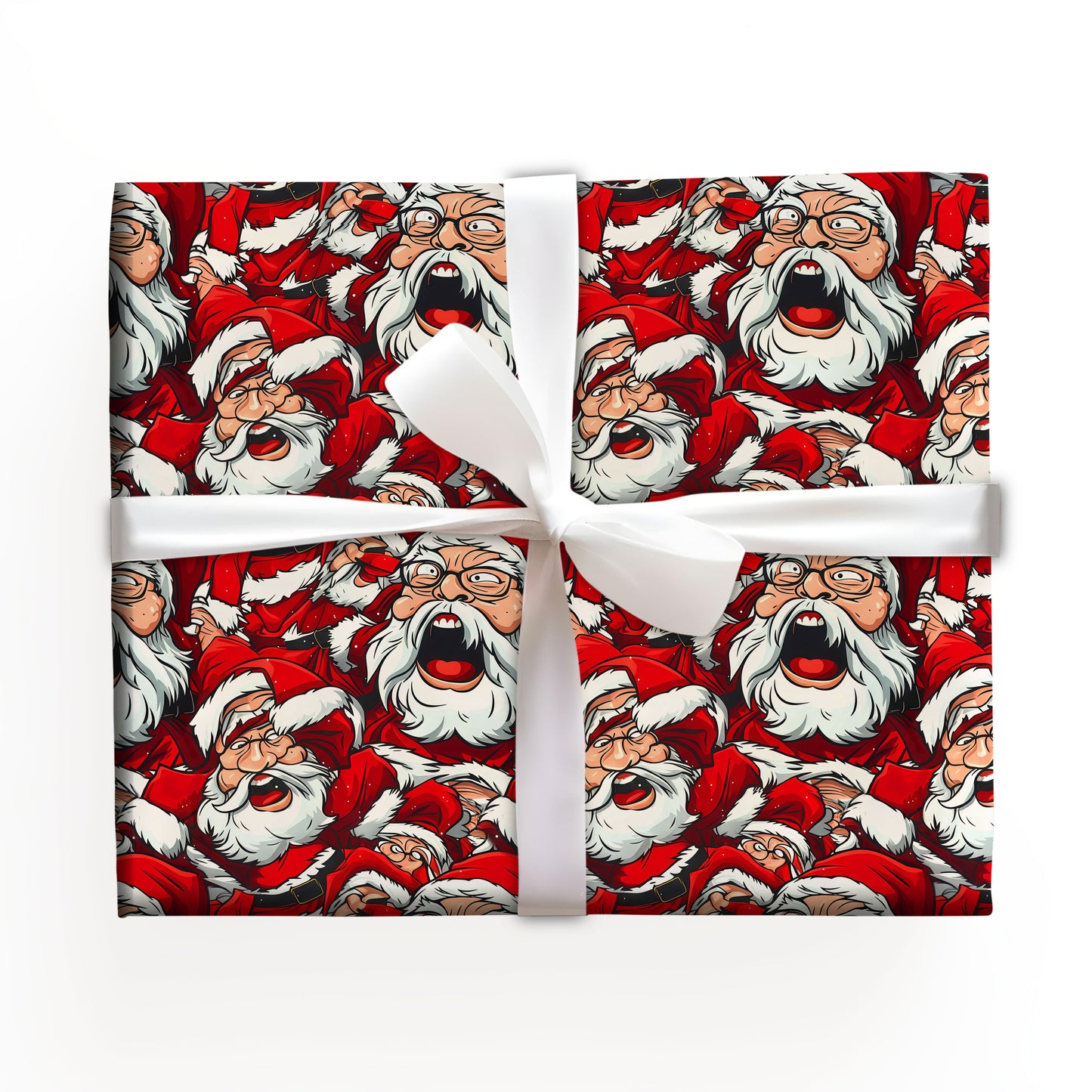 Funny Santa Christmas Gift Wrap