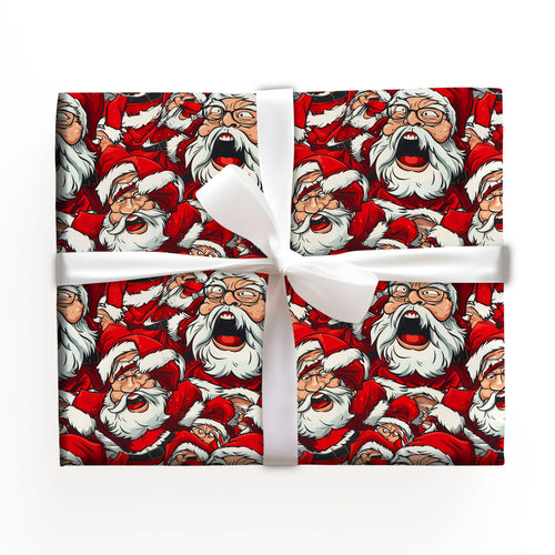 Funny Santa Christmas Gift Wrap