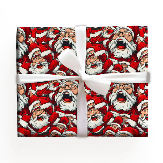 Funny Santa Christmas Gift Wrap