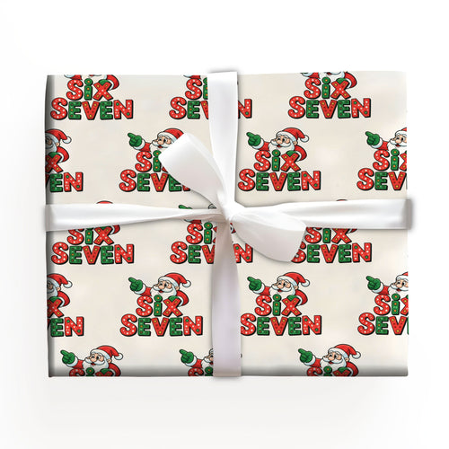 67 Santa Christmas Wrapping Paper Sheet