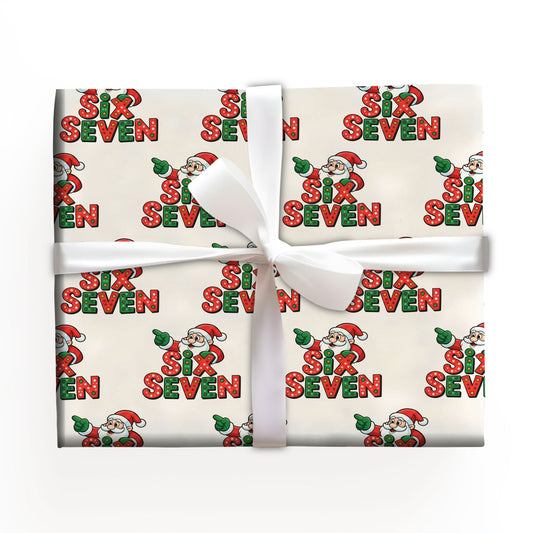 67 Santa Christmas Wrapping Paper Sheet