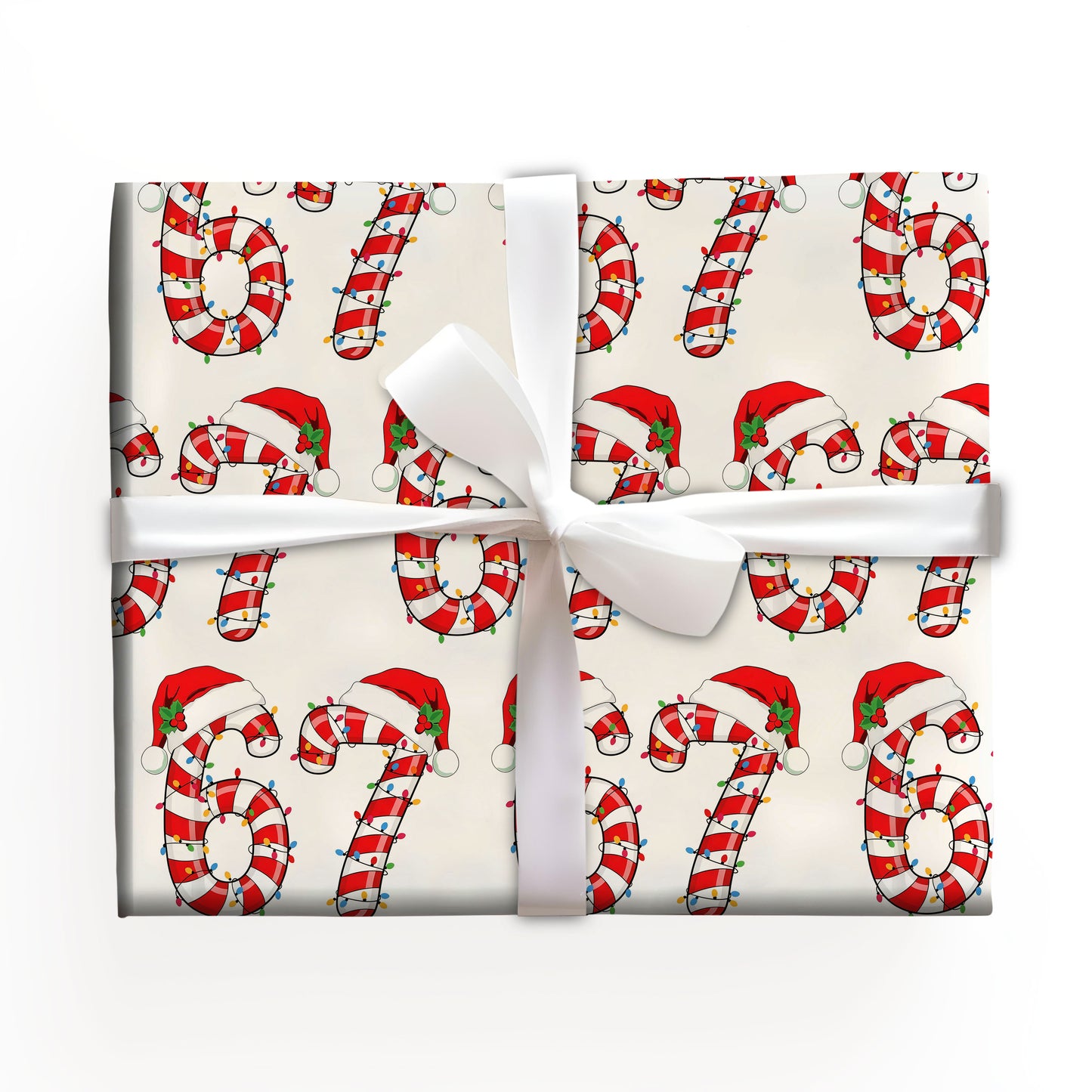 67 Santa Hat Wrapping Paper