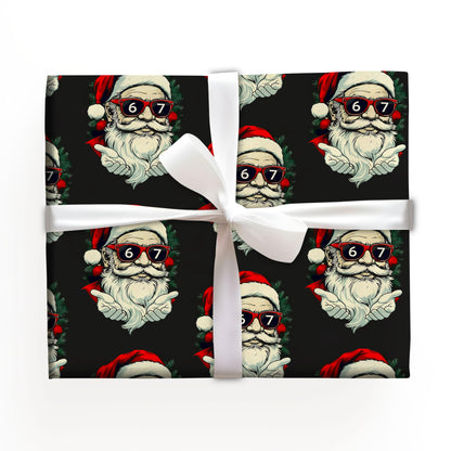 67 Meme Santa Xmas Gift Wrap with Holiday Trees