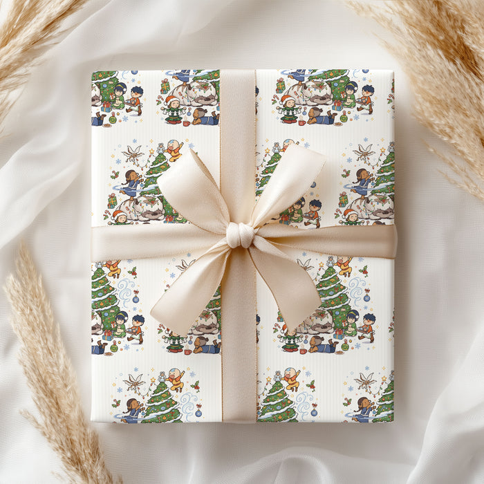 Avatar the Last Airbender Appa & Momo Wrapping Paper - Christmas Tree