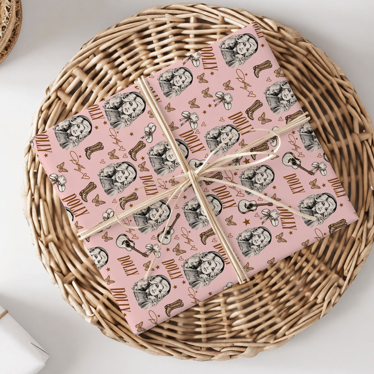 Pink Dolly Parton Wrapping Paper – Christmas Gift Wrap for Fans