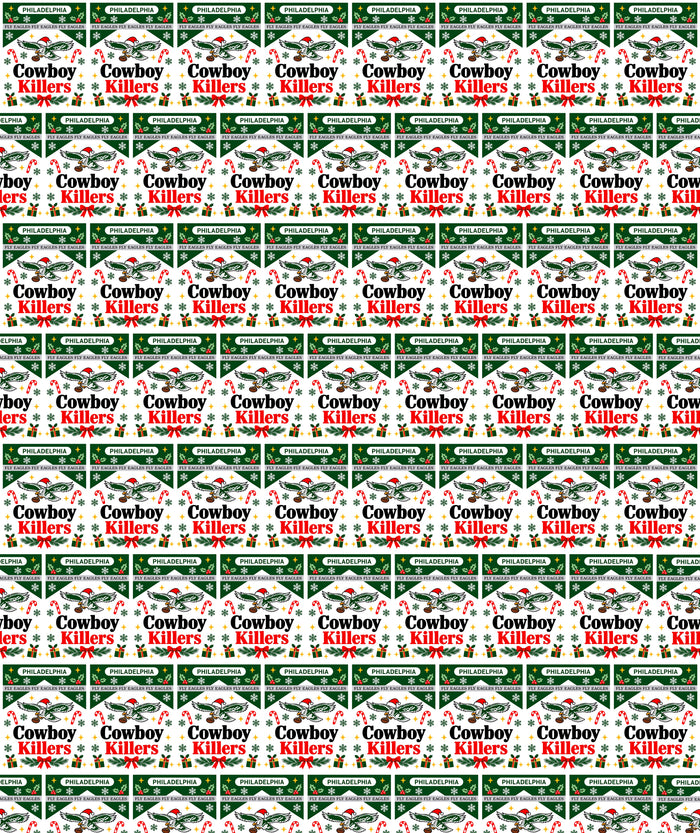 Green Cowboy Killers Football Wrapping Paper – Gift Wrap for Fans