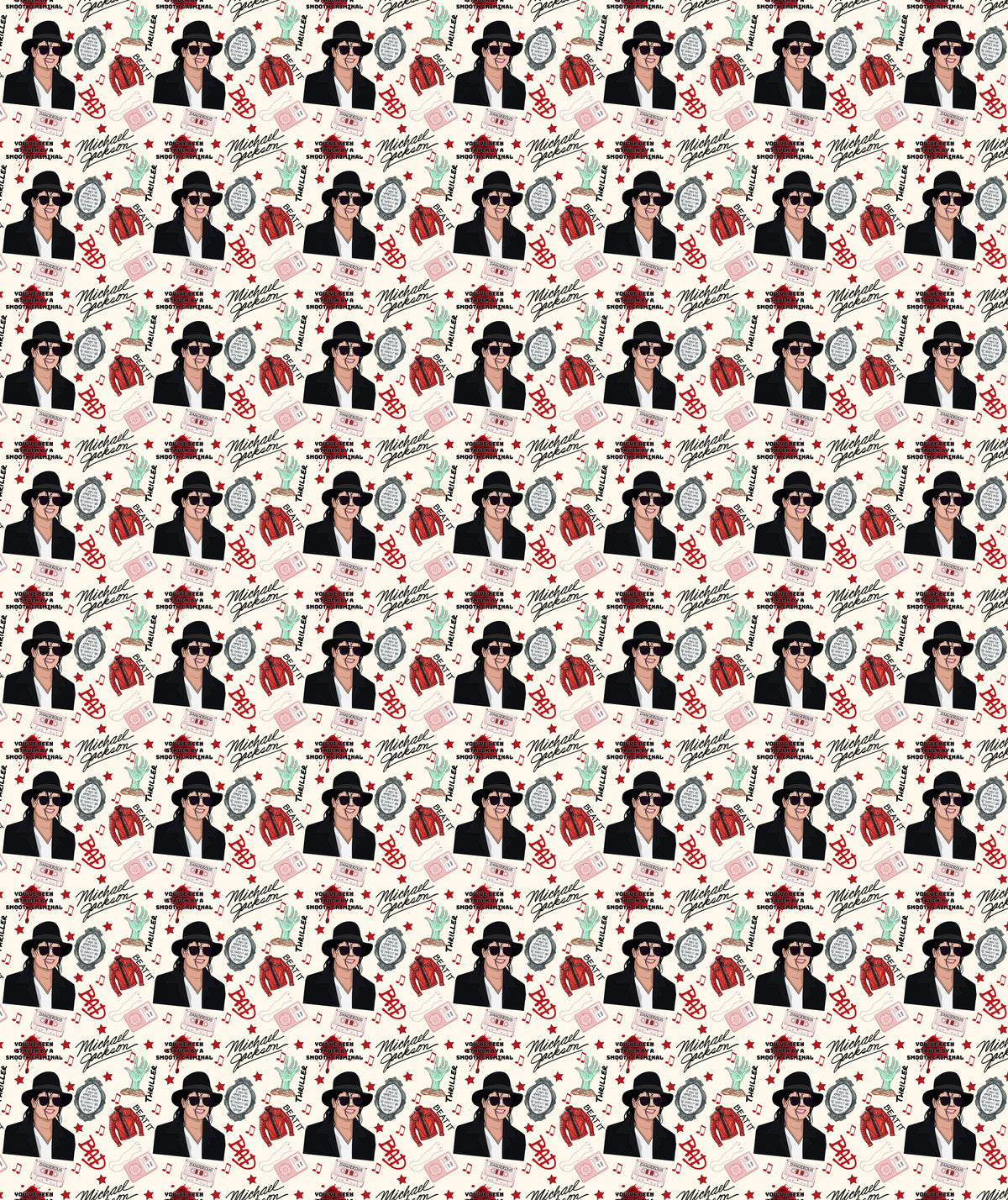 Cream Bad Collage Michael Jackson Wrapping Paper – Gift Wrap for Fans