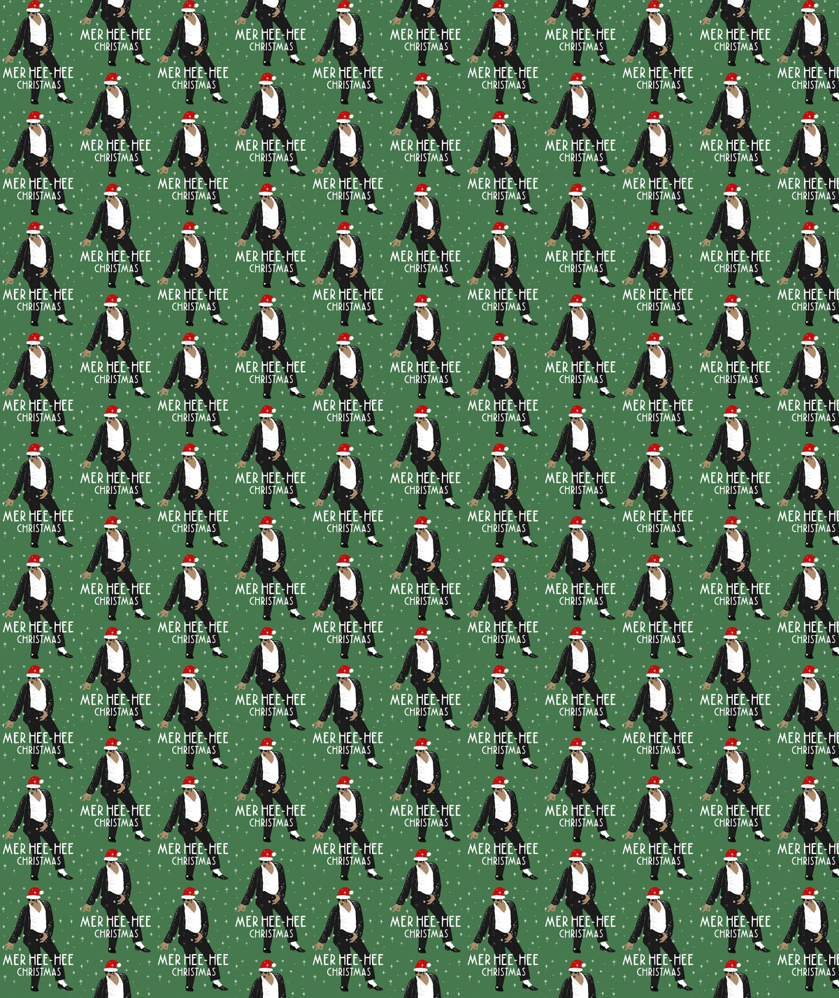 Green Hee Hee Christmas Michael Jackson Wrapping Paper – Christmas Gift Wrap for Fans