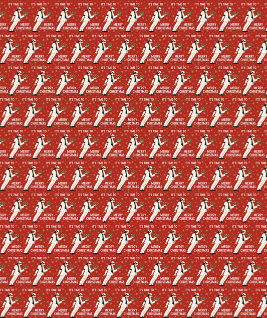 Red Merry Christmas Michael Jackson Wrapping Paper – Christmas Gift Wrap for Fans