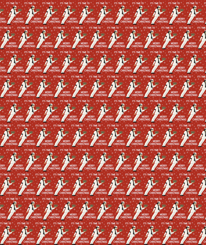 Red Merry Christmas Michael Jackson Wrapping Paper – Christmas Gift Wrap for Fans