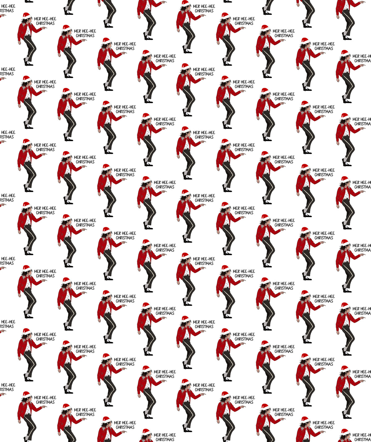 White Hee Hee Christmas Michael Jackson Wrapping Paper – Christmas Gift Wrap for Fans