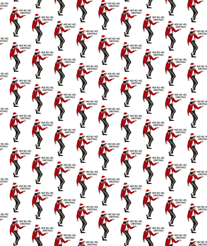 White Hee Hee Christmas Michael Jackson Wrapping Paper – Christmas Gift Wrap for Fans