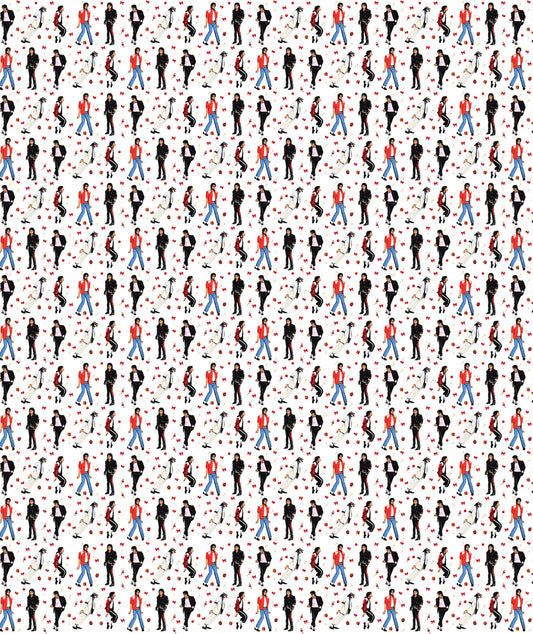 White Red Jacket Michael Jackson Wrapping Paper – Gift Wrap for Fans