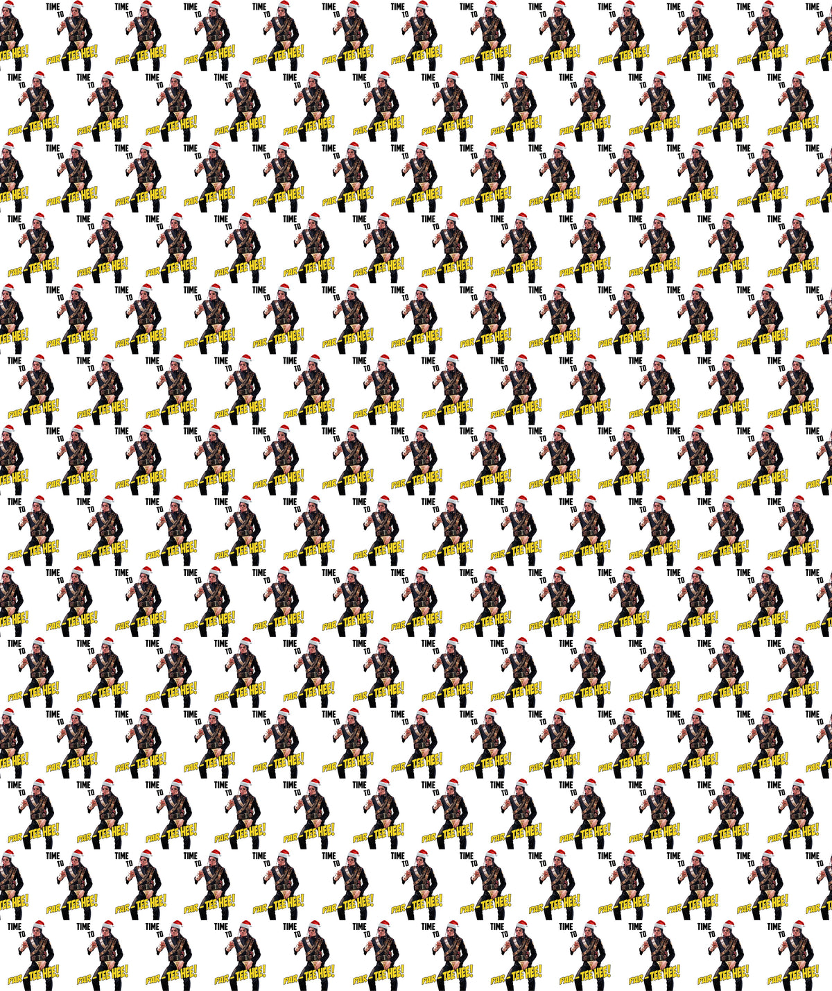 White Santa Hat Yellow Michael Jackson Wrapping Paper – Christmas Gift Wrap for Fans