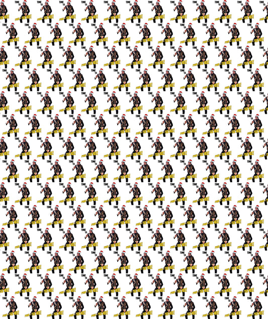 White Santa Hat Yellow Michael Jackson Wrapping Paper – Christmas Gift Wrap for Fans