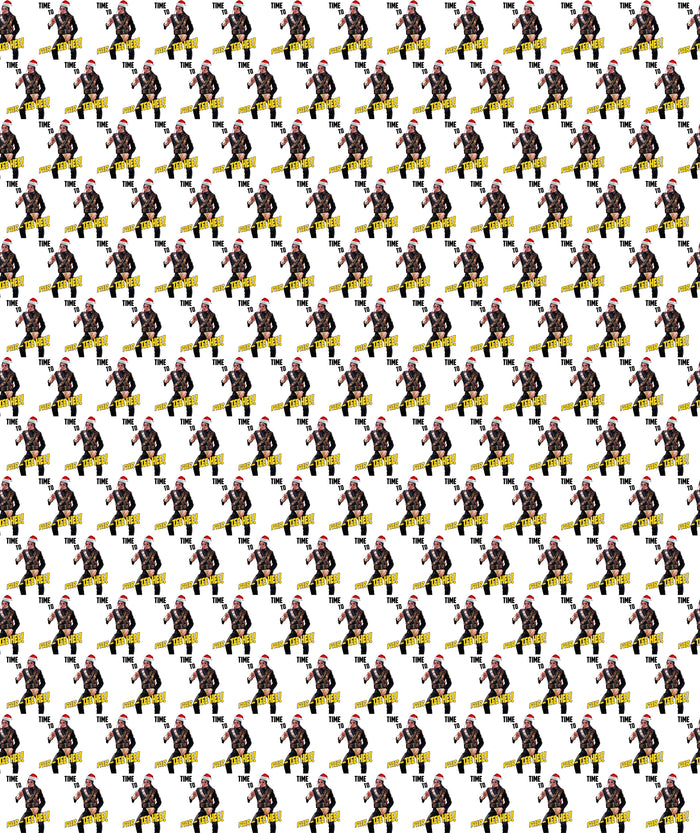 White Santa Hat Yellow Michael Jackson Wrapping Paper – Christmas Gift Wrap for Fans