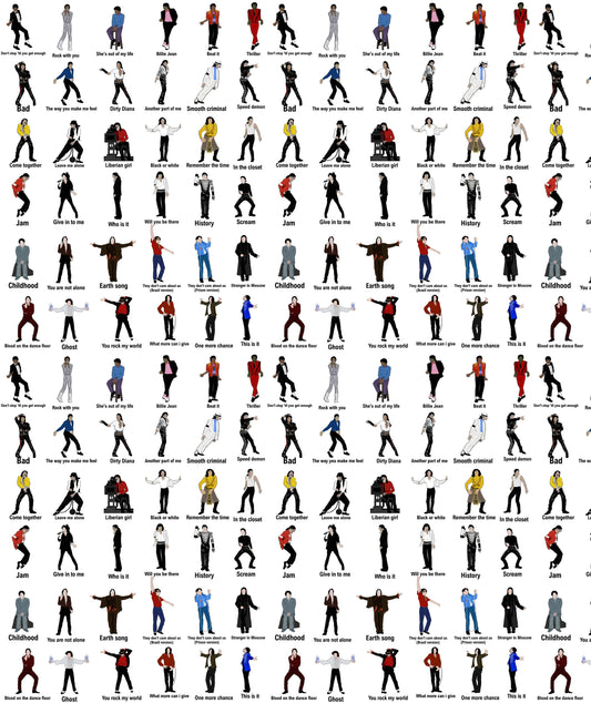 White Song Titles Michael Jackson Wrapping Paper – Gift Wrap for Fans