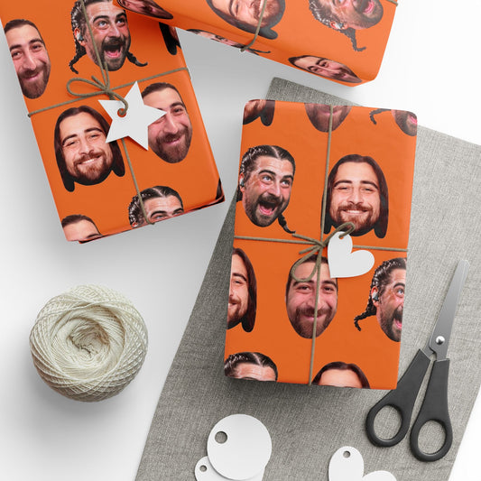 Orange Faces Noah Kahan Wrapping Paper – Stick Season Gift Wrap