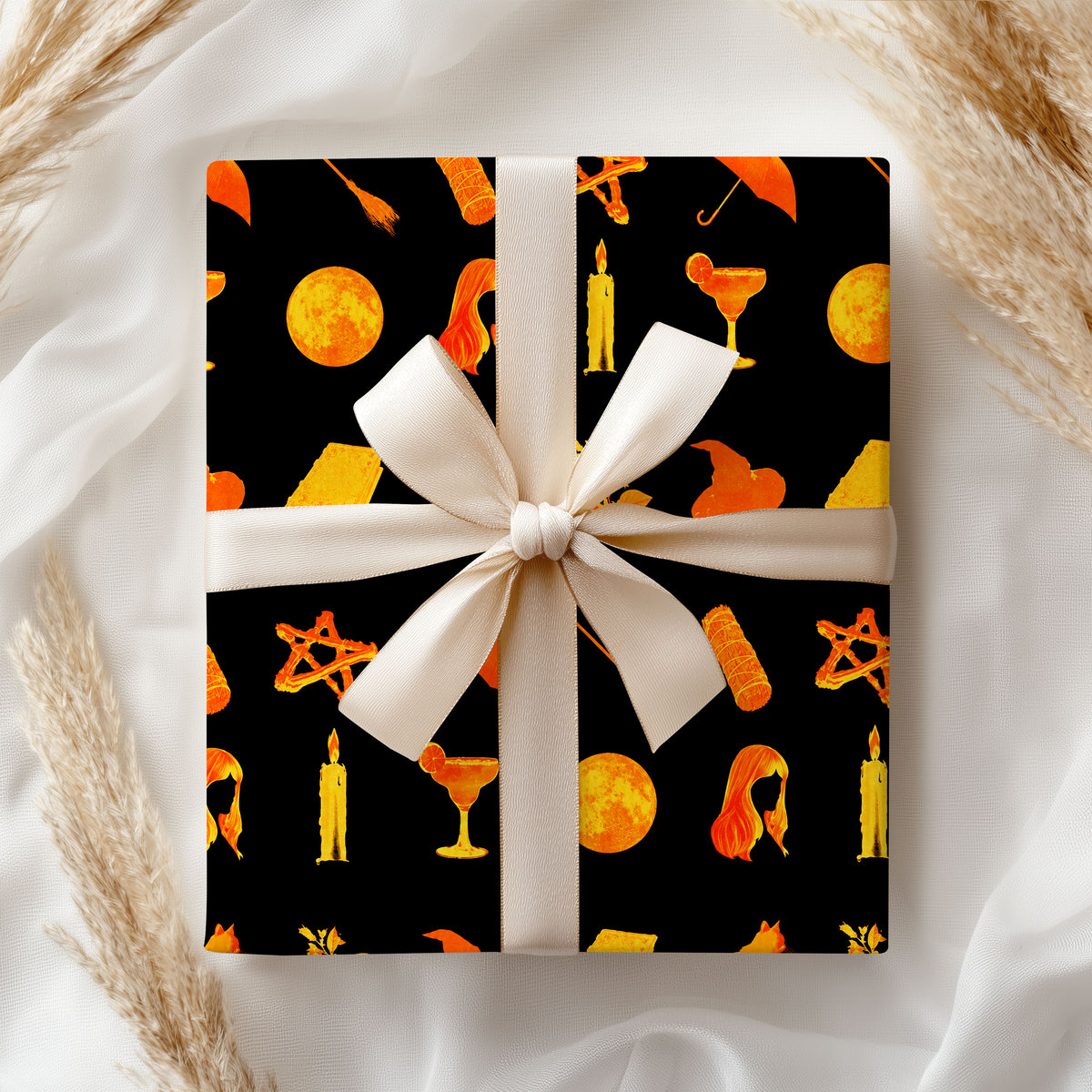 Black Orange Practical Magic Wrapping Paper – Gift Wrap for Fans