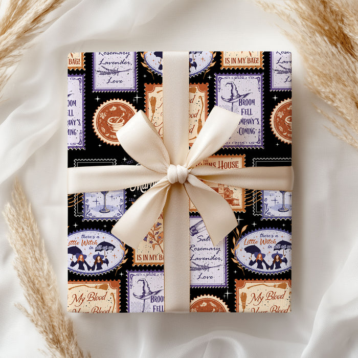 Black Stamps Practical Magic Wrapping Paper – Gift Wrap for Fans
