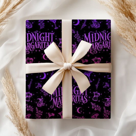 Midnight Margaritas Purple Practical Magic Wrapping Paper – Gift Wrap for Fans