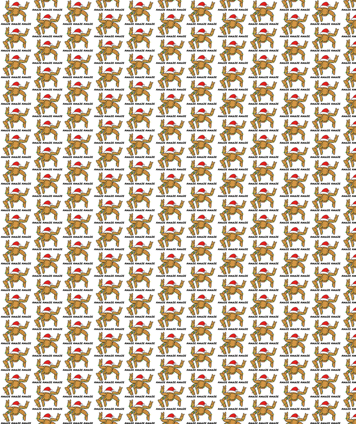 White Amaze Santa Project Hail Mary Wrapping Paper – Christmas Gift Wrap for Fans