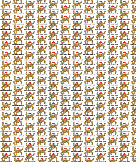 White Amaze Santa Project Hail Mary Wrapping Paper – Christmas Gift Wrap for Fans