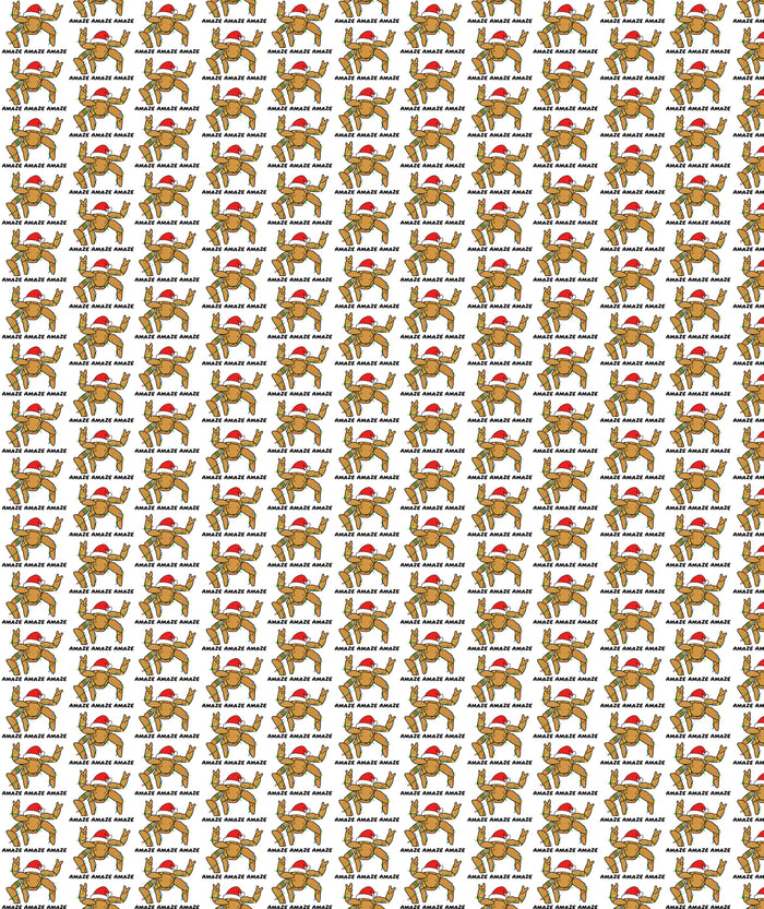 White Amaze Santa Project Hail Mary Wrapping Paper – Christmas Gift Wrap for Fans