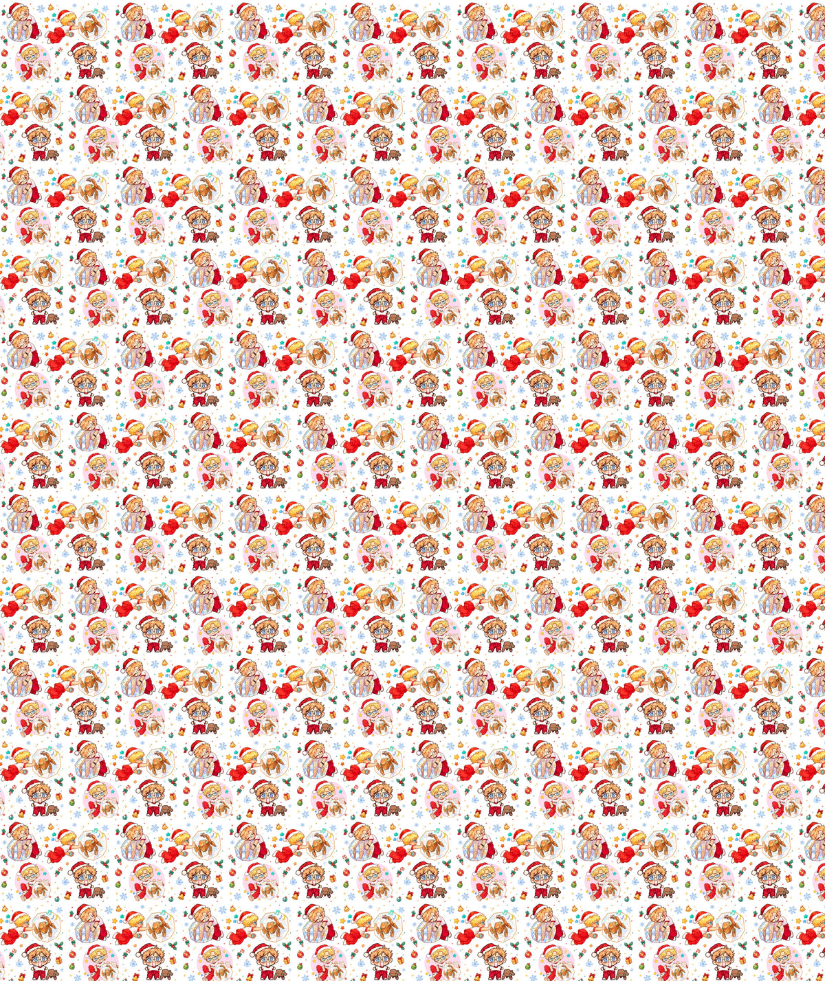 White Chibi Santa Project Hail Mary Wrapping Paper – Christmas Gift Wrap for Fans