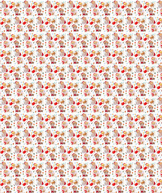 White Chibi Santa Project Hail Mary Wrapping Paper – Christmas Gift Wrap for Fans