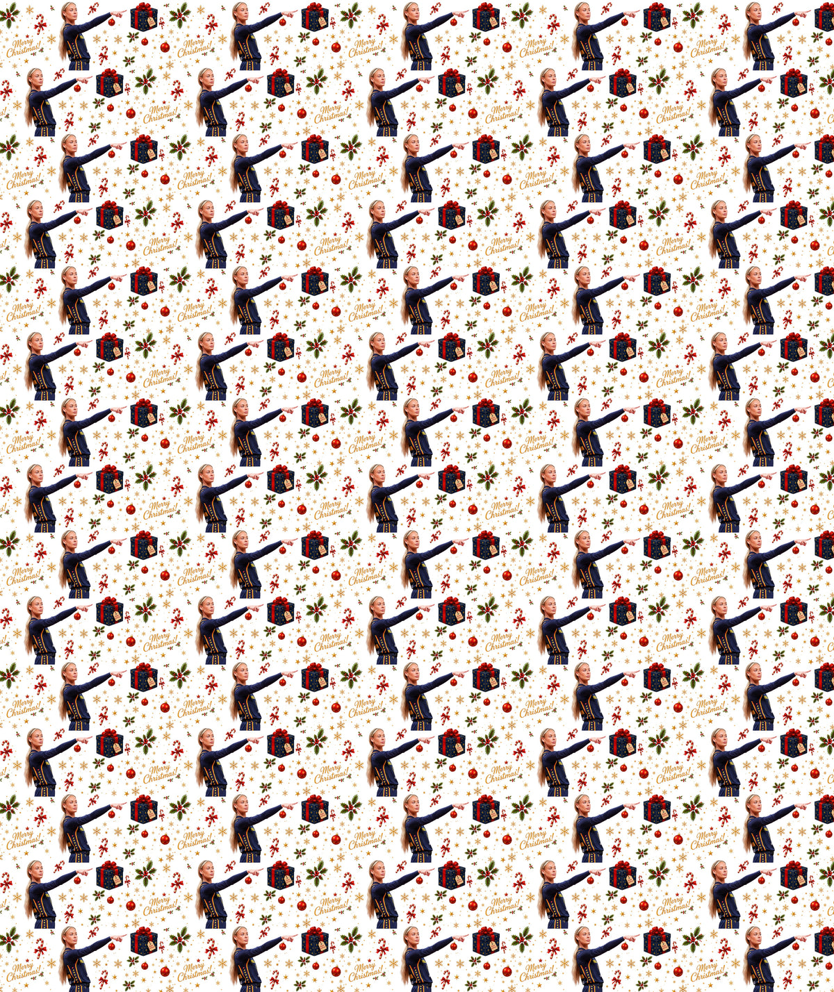 White Navy Jersey Sophie Cunningham Wrapping Paper – Christmas Gift Wrap for Fans