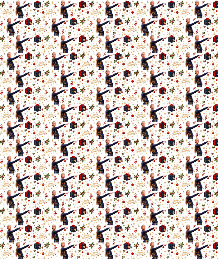 White Navy Jersey Sophie Cunningham Wrapping Paper – Christmas Gift Wrap for Fans