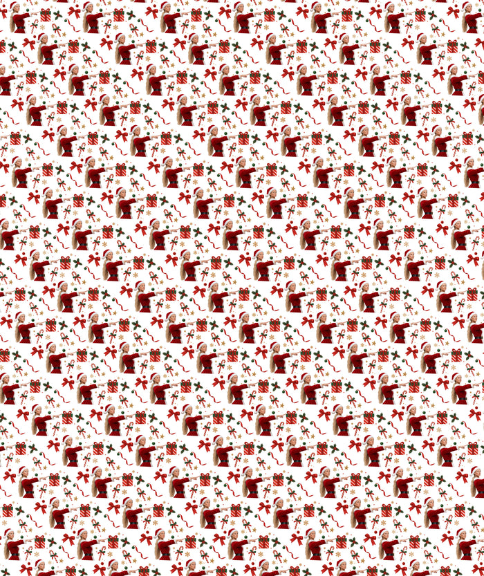 White Santa Outfit Sophie Cunningham Wrapping Paper – Christmas Gift Wrap for Fans