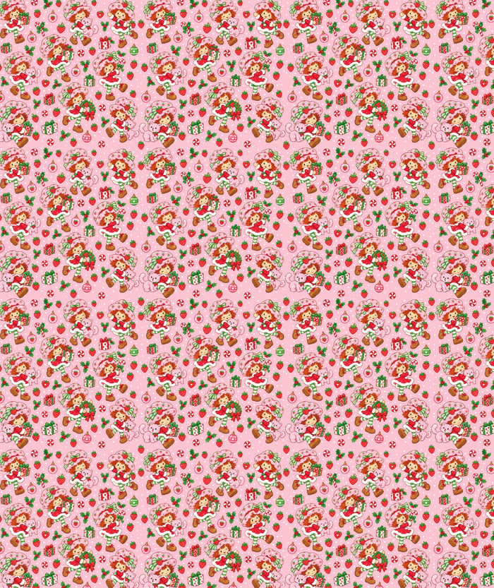 Pink Gifts Strawberry Shortcake Wrapping Paper – Christmas Gift Wrap for Fans