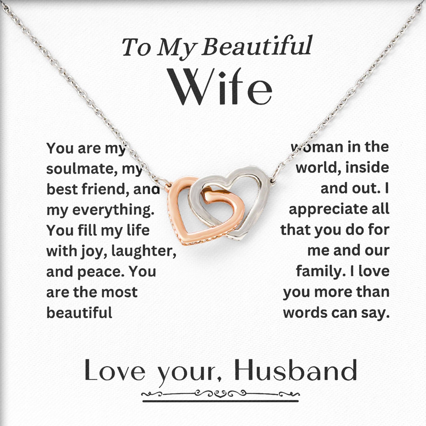 To My Beautiful Wife Necklace