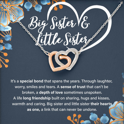 Big Sister Necklace Gift Box with Sentimental Message Card, Birthday, Valentine's Day Gifts
