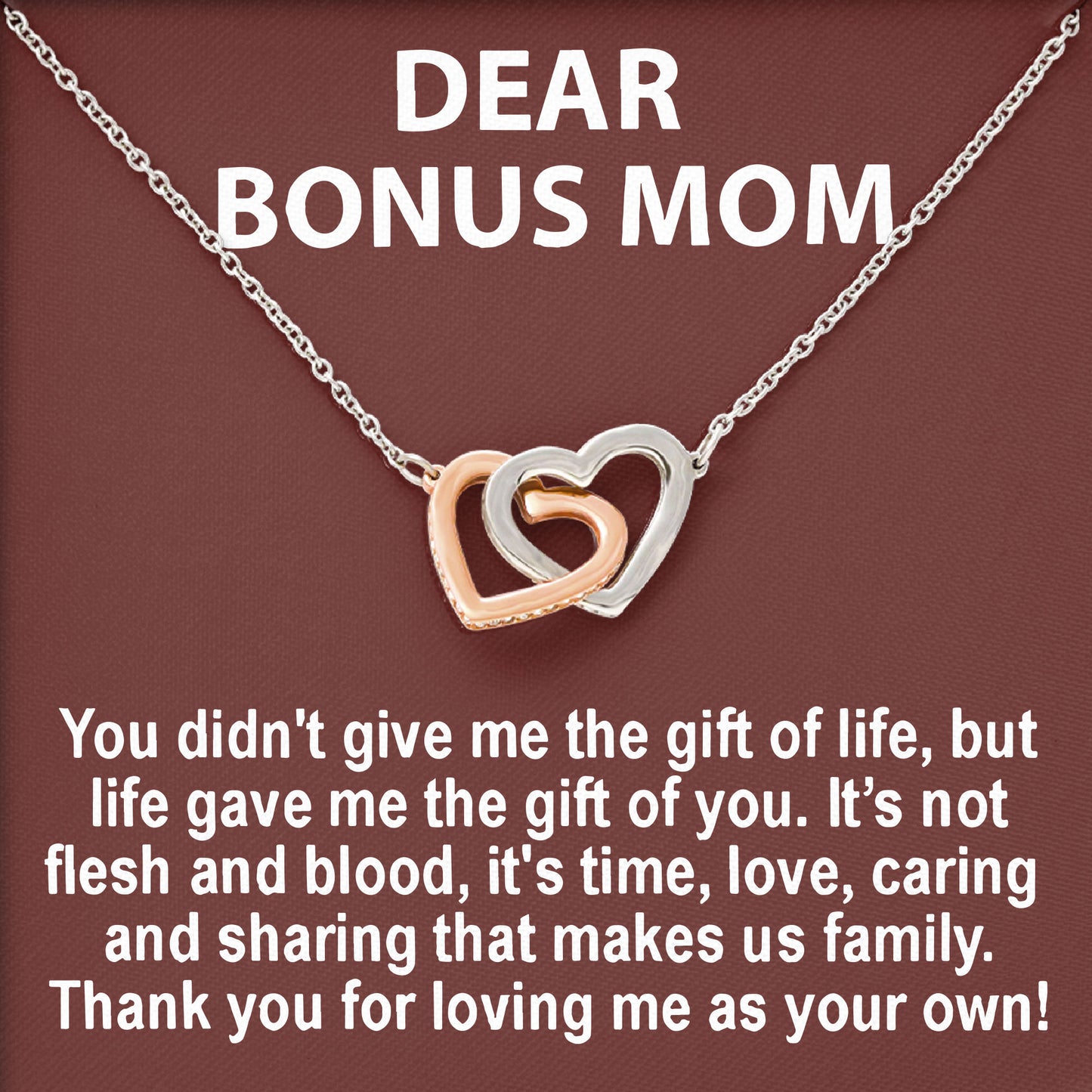 To My Mom Necklace with Message Card