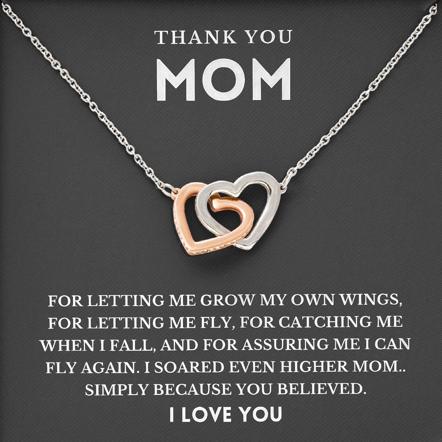 To My Mom Necklace Thank You  Keepsake